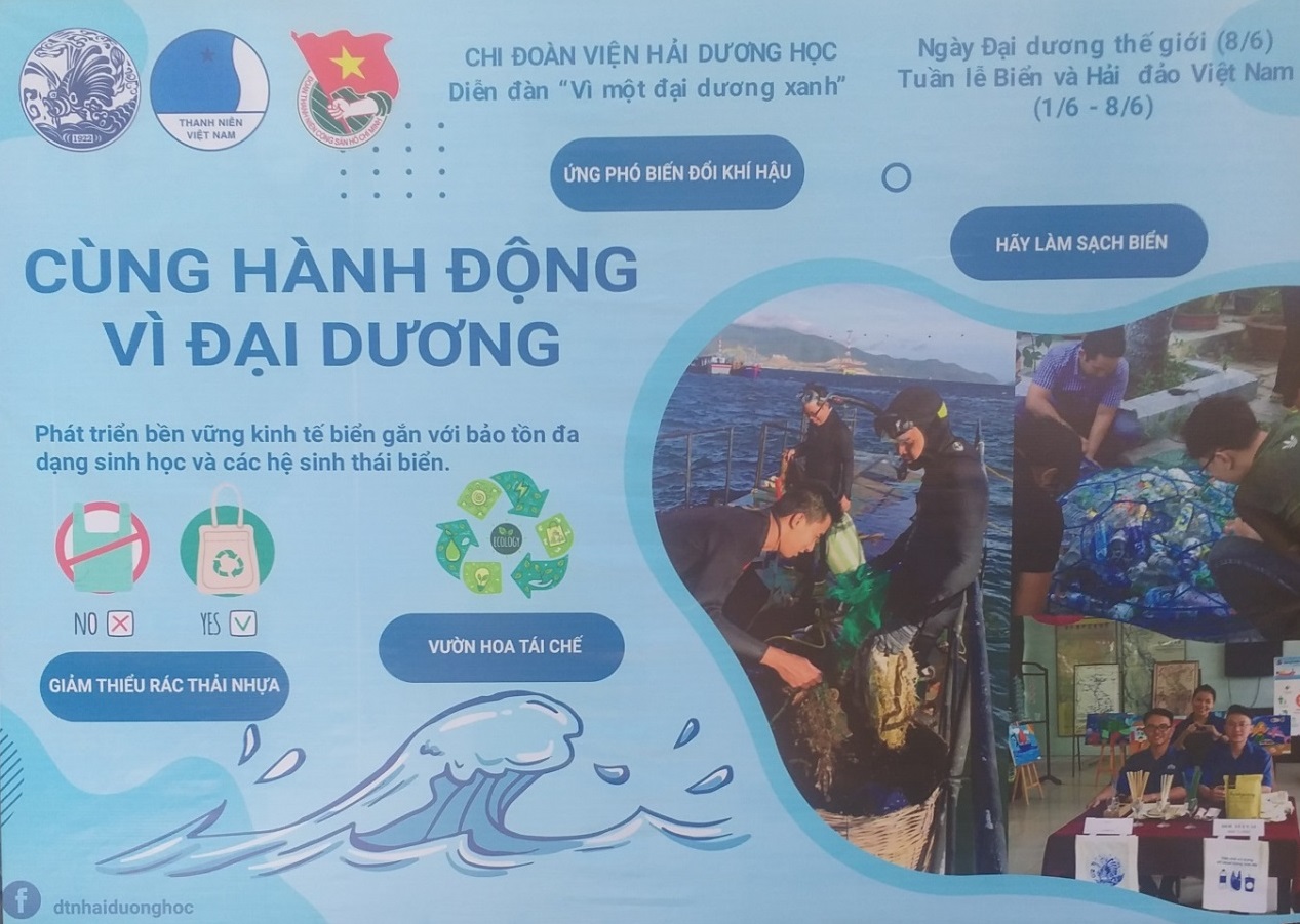 Institute of Oceanography: Youth action on World Oceans Day 2022 and Vietnam Seas and Islands Week 2022 